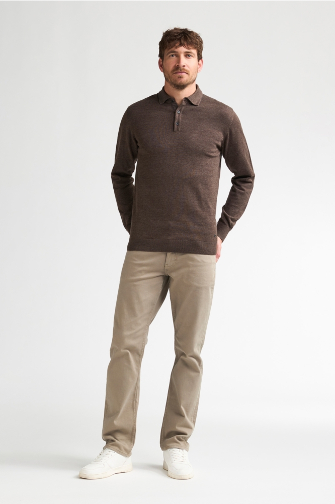 Petrol Industries bruine heren polo | Model