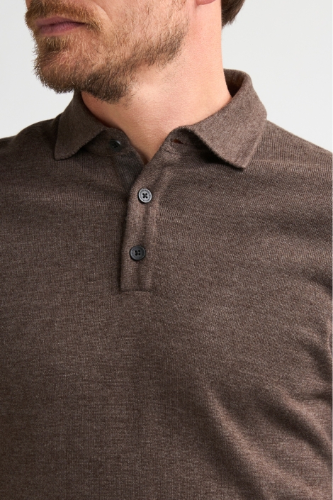 Petrol Industries bruine heren polo | Unique Selling Point