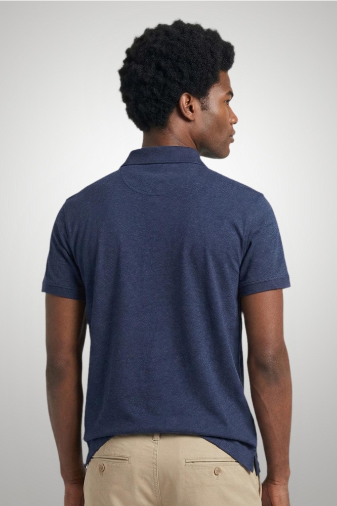 McGregor blauwe heren polo | Model vooraanzicht