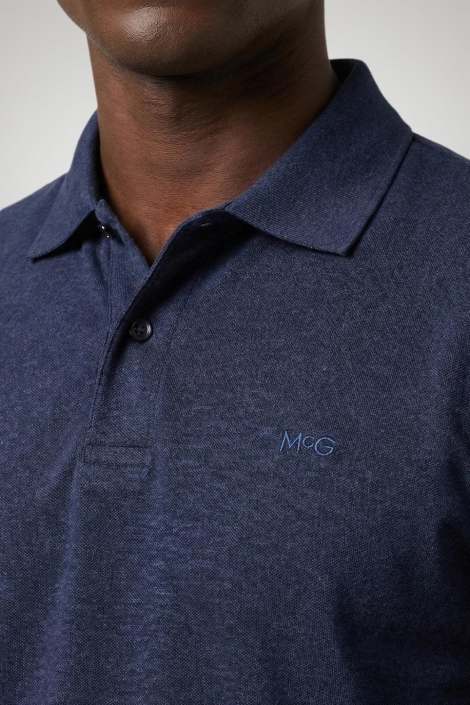 McGregor blauwe heren polo | Close up