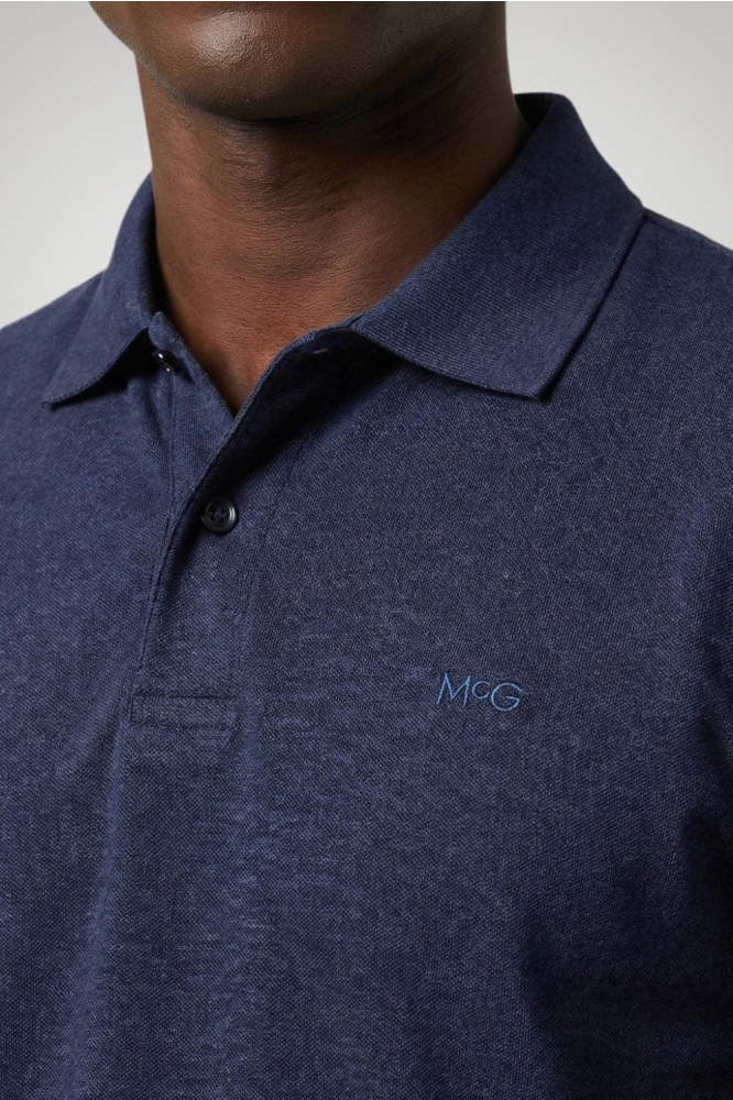 McGregor blauwe heren polo | Close up