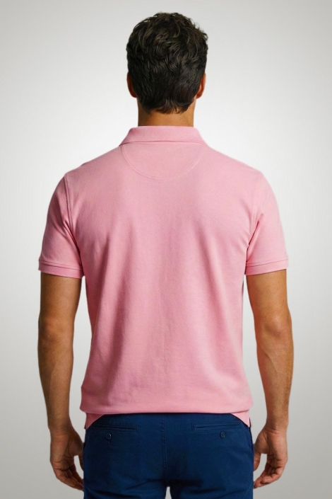 McGregor roze heren polo | Model achteraanzicht