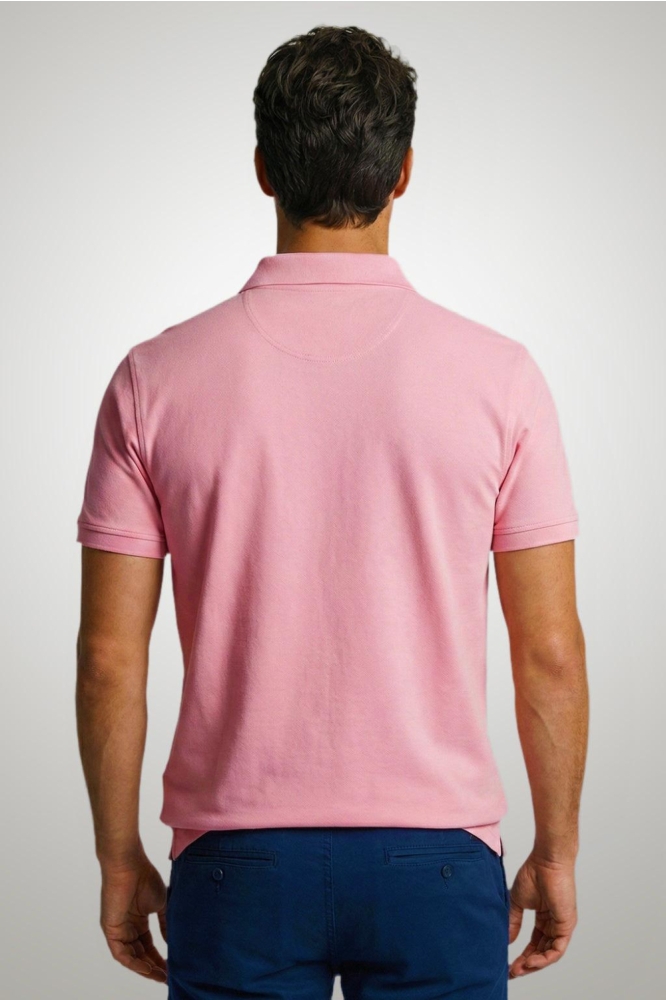McGregor roze heren polo | Model achteraanzicht