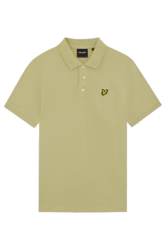 Lyle & Scott groene heren polo | Vooraanzicht