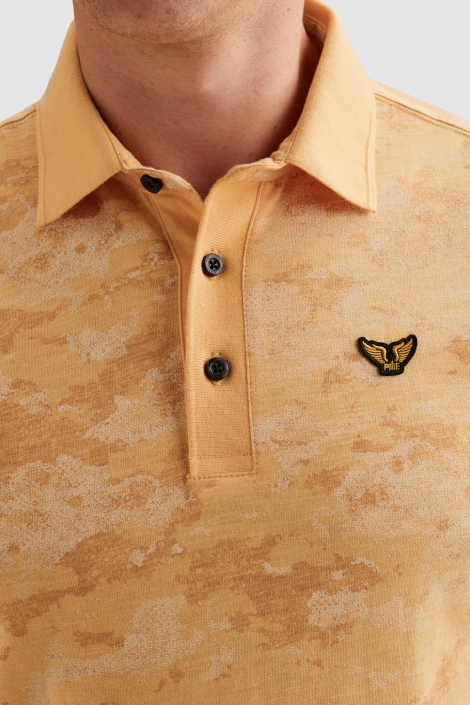 PME legend oranje heren polo | Close up