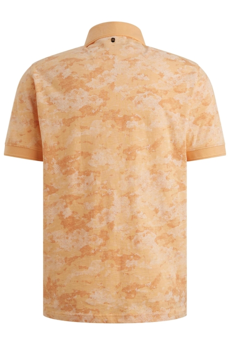 PME legend oranje heren polo | Achteraanzicht