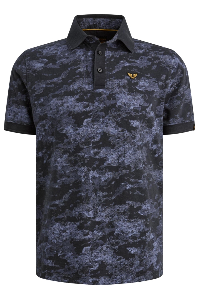 PME legend blauwe heren polo | Vooraanzicht