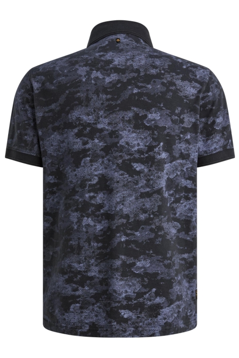PME legend blauwe heren polo | Achteraanzicht