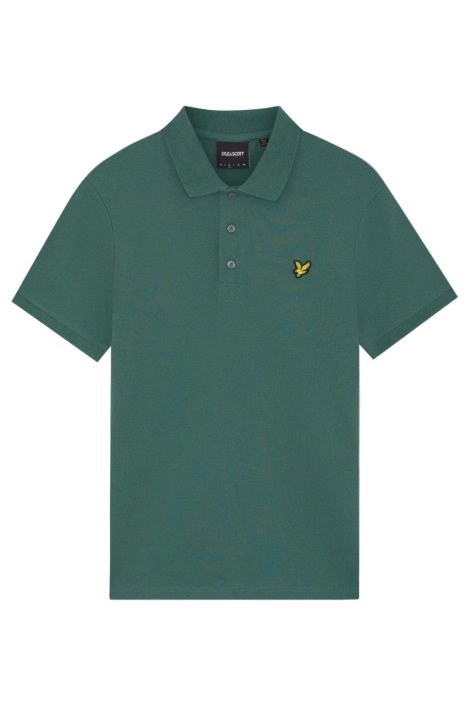 Lyle & Scott groene heren polo | Vooraanzicht