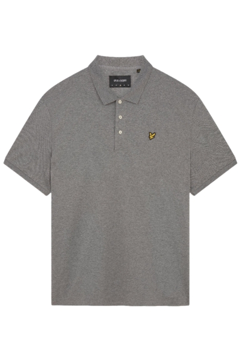 Lyle & Scott grijze heren polo | Vooraanzicht