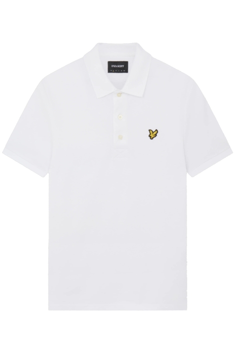 Lyle & Scott witte heren polo | Vooraanzicht