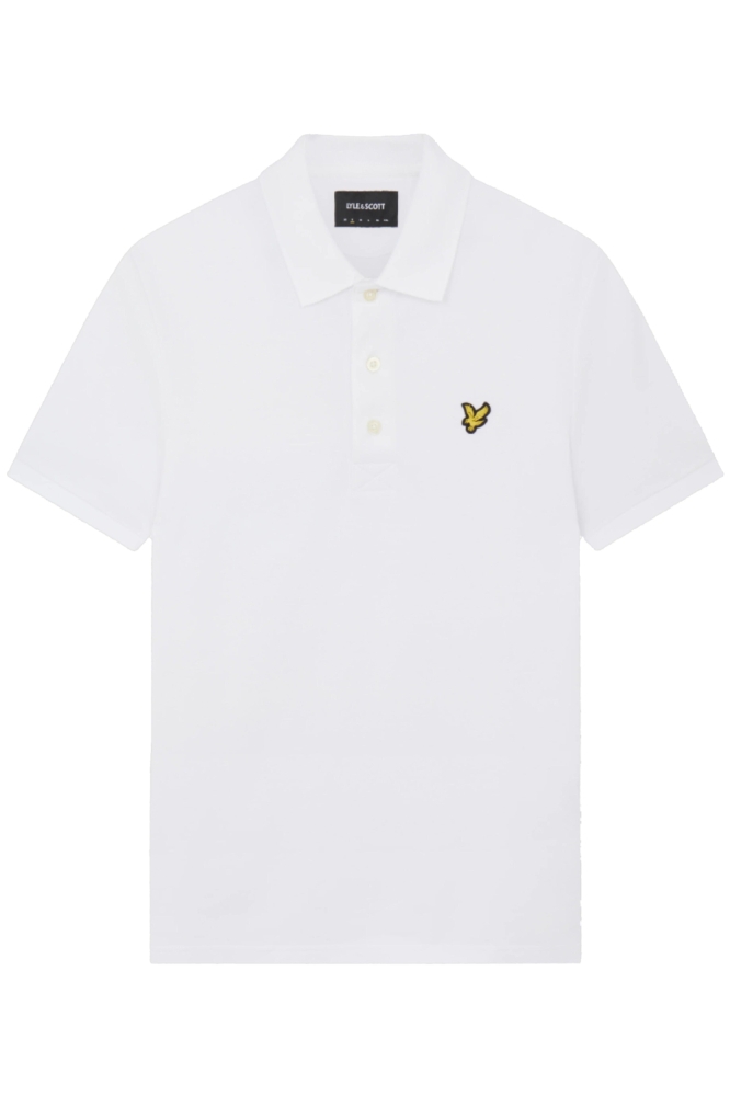 Lyle & Scott witte heren polo | Vooraanzicht