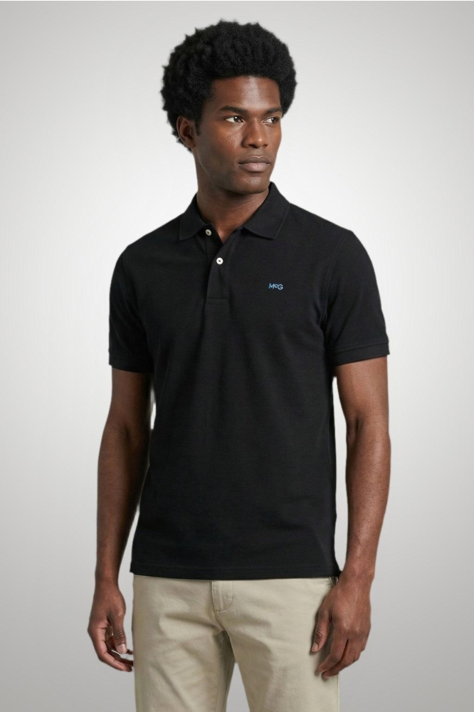 McGregor zwarte heren polo | Model vooraanzicht