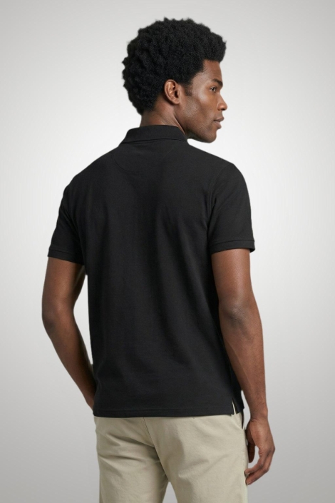 McGregor zwarte heren polo | Model achteraanzicht