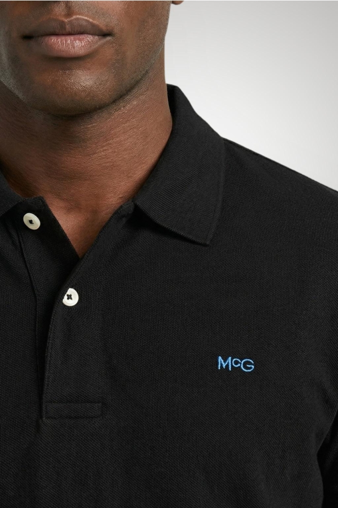 McGregor zwarte heren polo | Close up