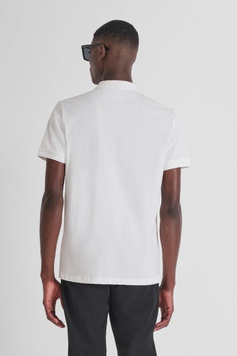 Antony Morato witte heren polo | Model achteraanzicht