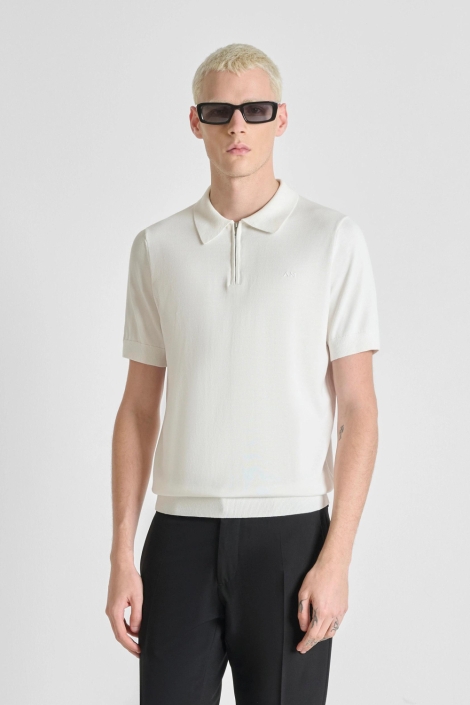 Antony Morato witte heren polo | Model vooraanzicht