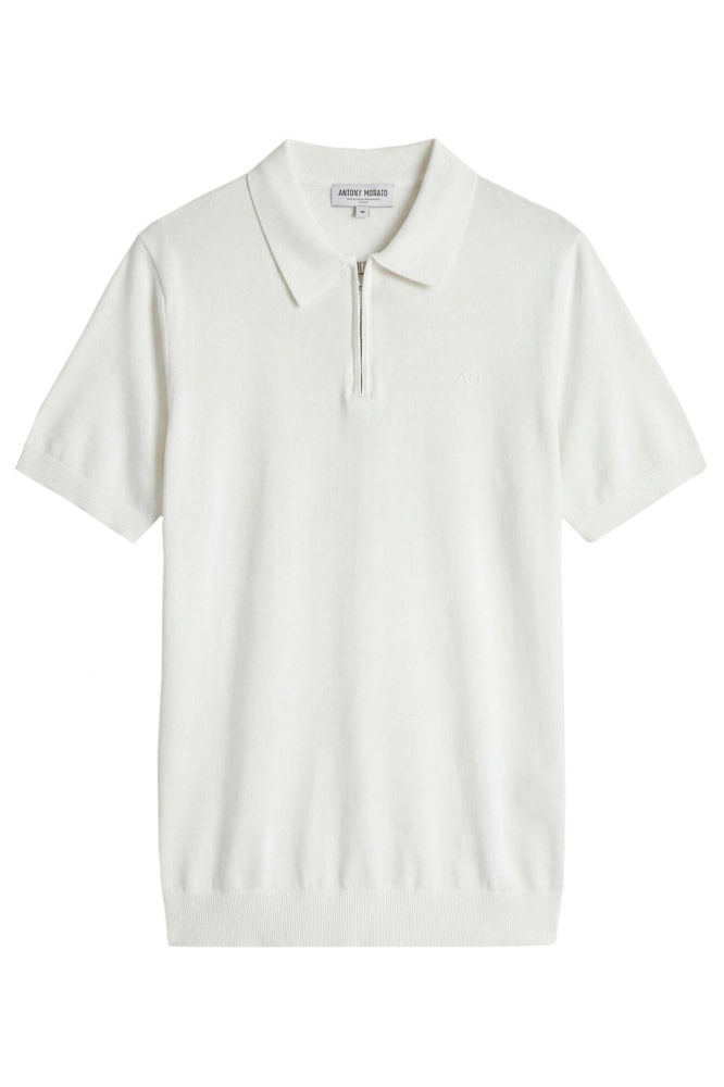 Antony Morato witte heren polo | Vooraanzicht