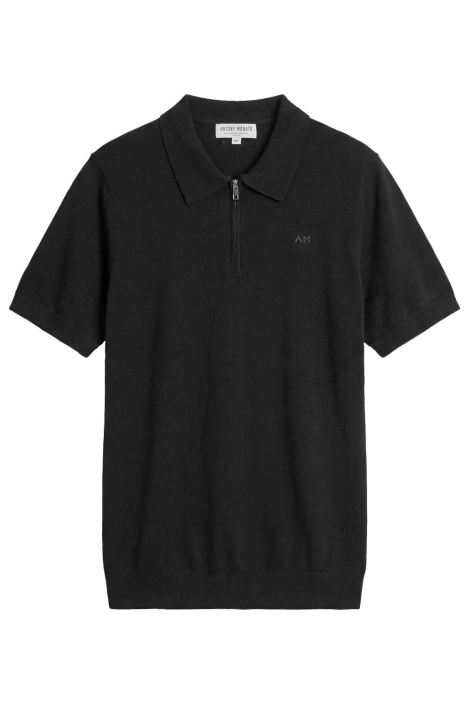 Antony Morato zwarte heren polo | Vooraanzicht