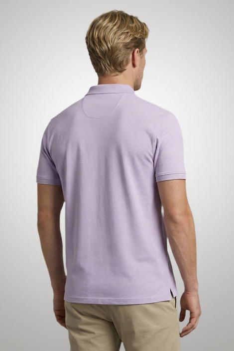 McGregor paarse heren polo | Model achteraanzicht