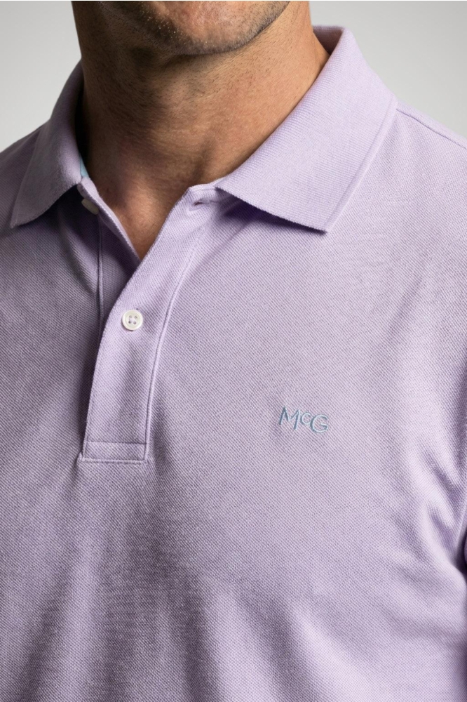 McGregor paarse heren polo | Close up