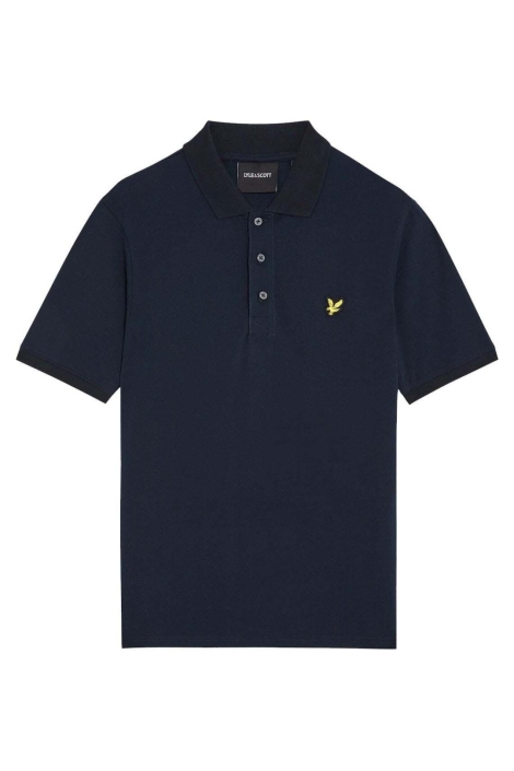 Lyle & Scott blauwe heren polo | Vooraanzicht