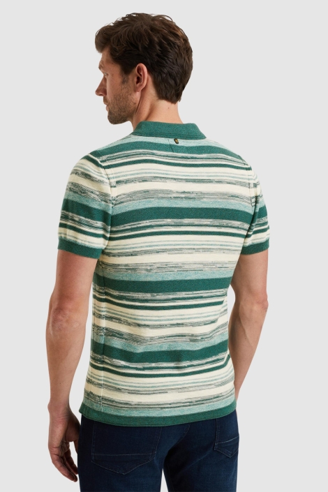 PME legend groene heren polo | Model achteraanzicht