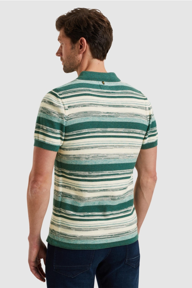 PME legend groene heren polo | Model achteraanzicht