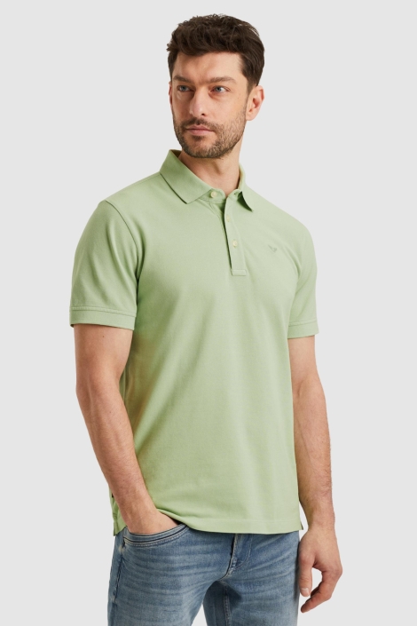 PME legend groene heren polo | Model vooraanzicht