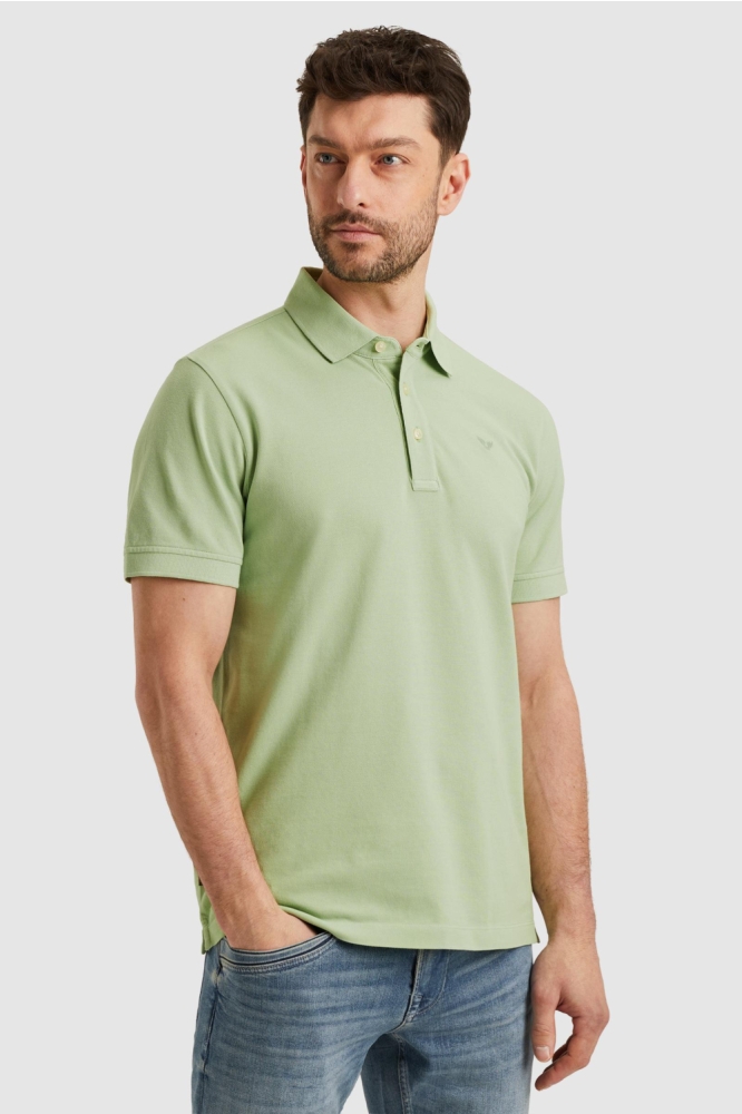 PME legend groene heren polo | Model vooraanzicht