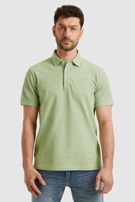 PME legend groene heren polo | Model vooraanzicht