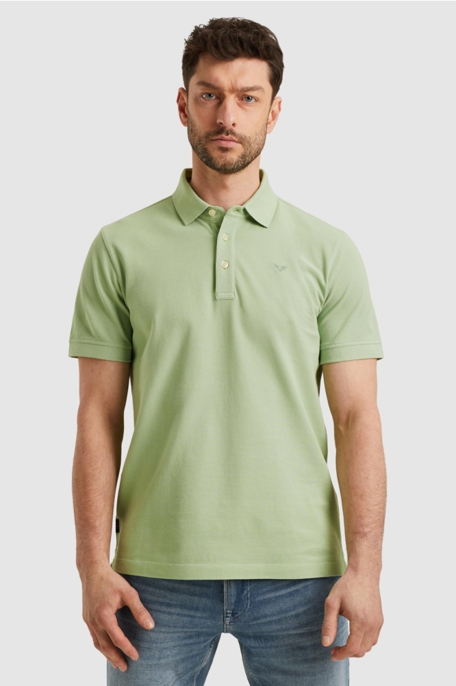 PME legend groene heren polo | Model vooraanzicht
