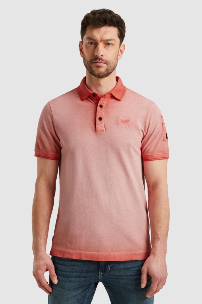 PME legend rode heren polo | Model vooraanzicht