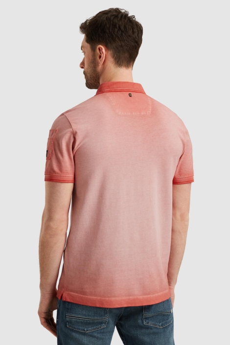 PME legend rode heren polo | Model achteraanzicht