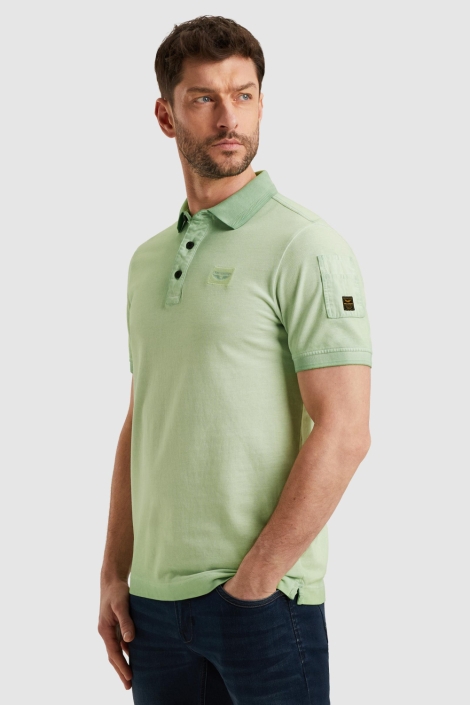 PME legend groene heren polo | Model zijaanzicht