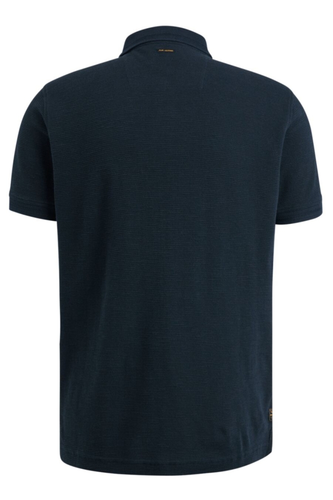 PME legend blauwe heren polo | Achteraanzicht
