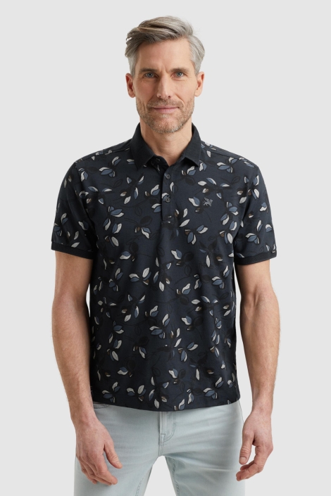 Vanguard blauwe heren polo | Model vooraanzicht