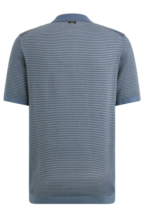 Vanguard blauwe heren polo | Achteraanzicht