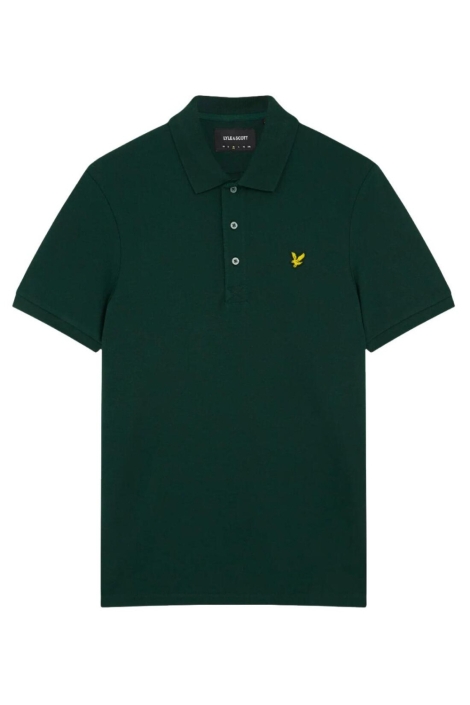 Lyle & Scott groene heren polo | Vooraanzicht