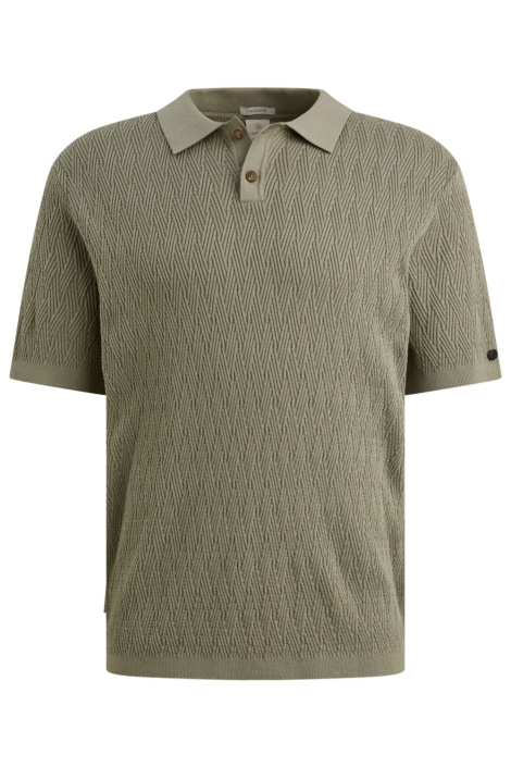 Cast Iron groene heren polo | Vooraanzicht