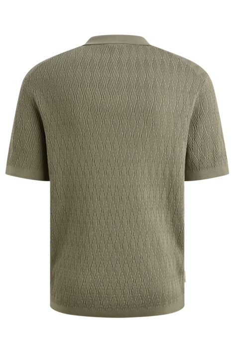 Cast Iron groene heren polo | Achteraanzicht