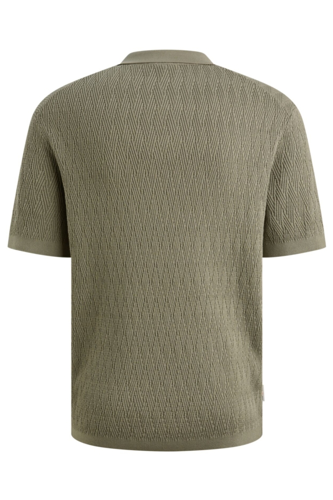 Cast Iron groene heren polo | Achteraanzicht