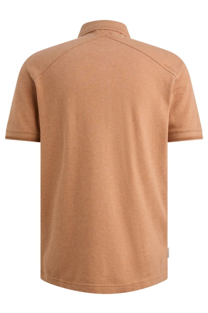 Cast Iron oranje heren polo | Achteraanzicht