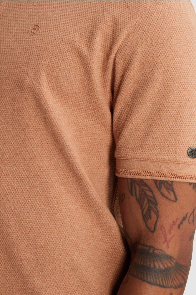 Cast Iron oranje heren polo | Kleurstaal