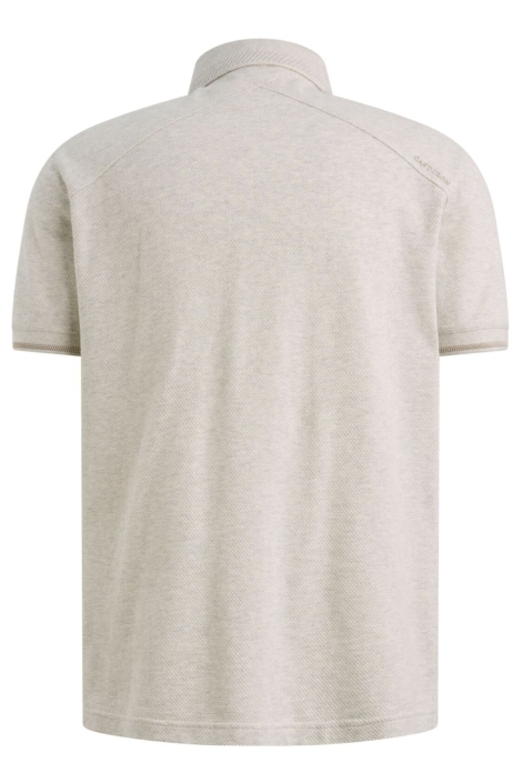 Cast Iron grijze heren polo | Achteraanzicht
