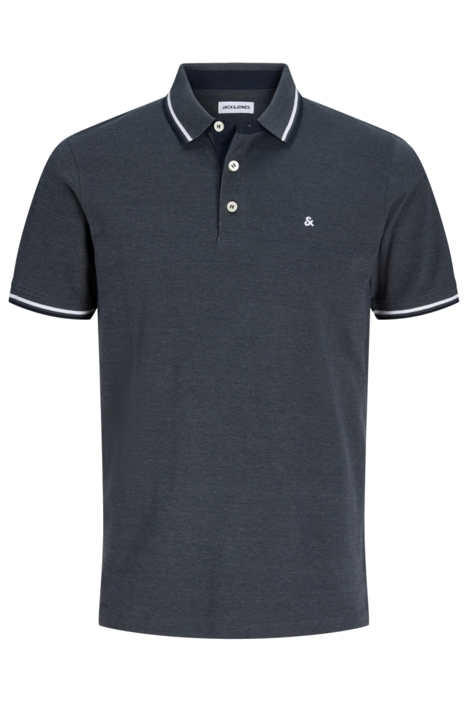 Jack & Jones grijze heren polo | Vooraanzicht