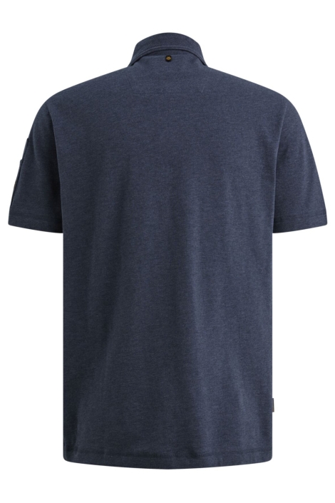PME legend blauwe heren polo | Achteraanzicht