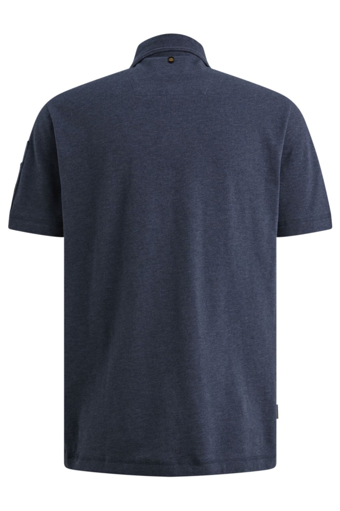 PME legend blauwe heren polo | Achteraanzicht