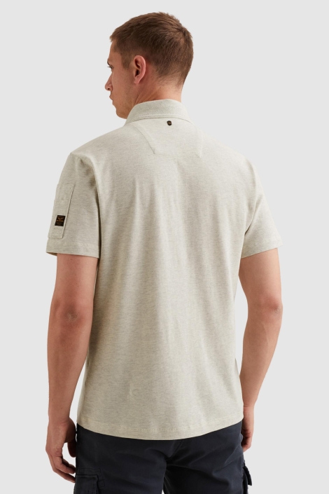 PME legend grijze heren polo | Model achteraanzicht
