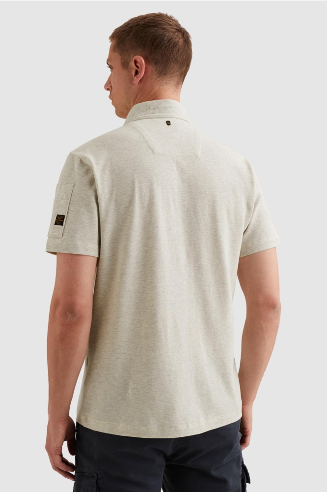 PME legend grijze heren polo | Model achteraanzicht
